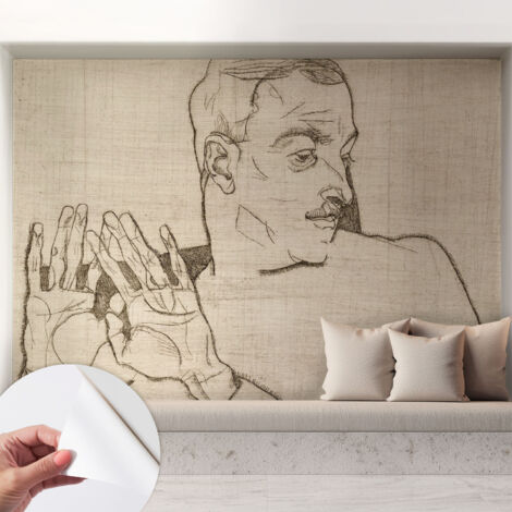 Carta da parati adesiva - fotomurale - facile da applicare - per la soggiorno - camera da letto - Figura espressiva 208x146 cm
