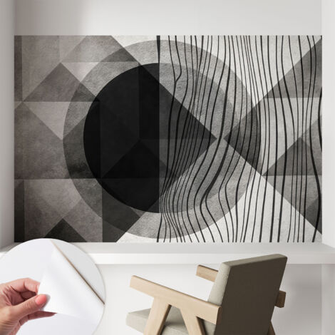 Carta da parati adesiva - fotomurale - facile da applicare - per la soggiorno - camera da letto - Forme astratte 104x70 cm