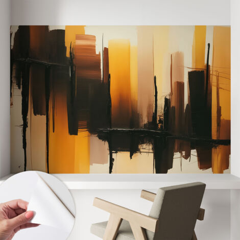 Carta da parati adesiva - fotomurale - facile da applicare - per la soggiorno - camera da letto - Strisce verticali 104x70 cm