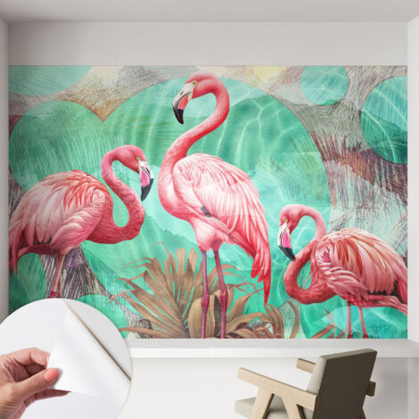 Carta da parati adesiva - fotomurale - facile da applicare - per la soggiorno - camera da letto - Uccelli esotici 152x104 cm