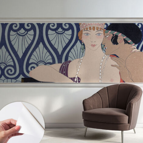 Carta da parati adesiva - lavabile - decorazione murale - per cucina - pellicola decorativa Coppia artistica 250x104 cm