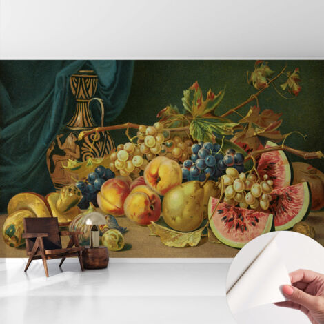 Carta da parati adesiva - lavabile - decorazione murale - per cucina - pellicola decorativa Fascino fruttato 416x254 cm