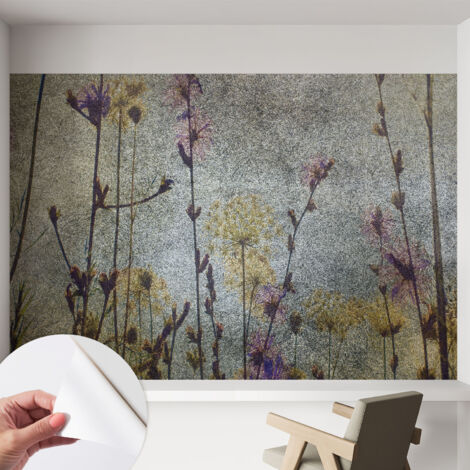 Carta da parati adesiva - lavabile - decorazione murale - per cucina - pellicola decorativa Fiori di campo 152x104 cm