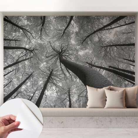 Carta da parati adesiva - lavabile - decorazione murale - per cucina - pellicola decorativa Paesaggio invernale 208x146 cm