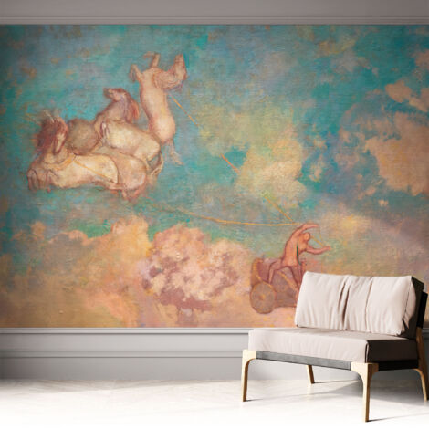 Carta da parati adesiva - lavabile - decorazione murale - per cucina - pellicola decorativa Pegaso celesti 312x219 cm