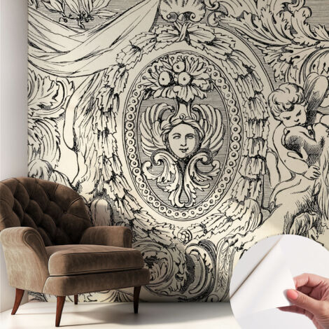 Carta da parati adesiva - lavabile - decorazione murale - per cucina - pellicola decorativa Ricchezza di ornamenti 250x250 cm