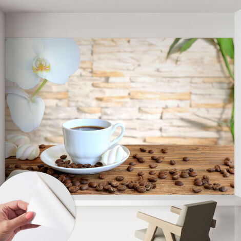 Carta da parati adesiva - lavabile - decorazione murale - per cucina - pellicola decorativa Rilassamento floreale 152x104 cm