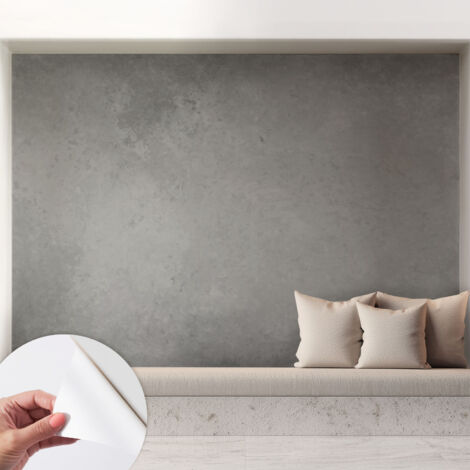 Carta da parati adesiva - lavabile - decorazione murale - per cucina - pellicola decorativa Un grigio elegante 208x146 cm