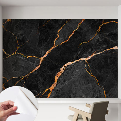 Carta da parati adesiva - lavabile - decorazione murale - per cucina - pellicola decorativa Vene marmoree 152x104 cm