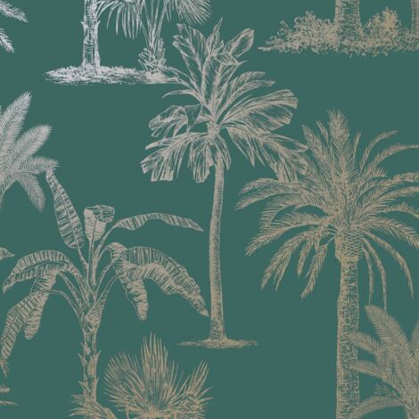 Carta da Parati Alberi Tropicali Rosa DUTCH WALLCOVERINGS - Rosa