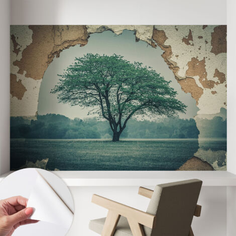 Carta da parati autoadesiva - Fotomurale adesivo - design elegante - stile moderno - Albero solitario 104x70 cm