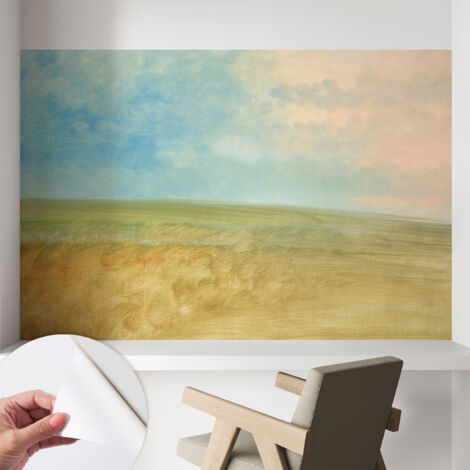 Carta da parati autoadesiva - Fotomurale adesivo - design elegante - stile moderno - Campi pastello 104x70 cm