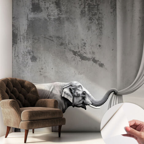 Carta da parati autoadesiva - Fotomurale adesivo - design elegante - stile moderno - Elefante surreale 250x250 cm