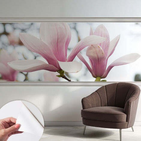 Carta da parati autoadesiva - Fotomurale adesivo - design elegante - stile moderno - Fiori di magnolia 250x104 cm