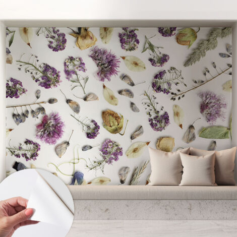 Carta da parati autoadesiva - Fotomurale adesivo - design elegante - stile moderno - Fiori secchi 208x146 cm