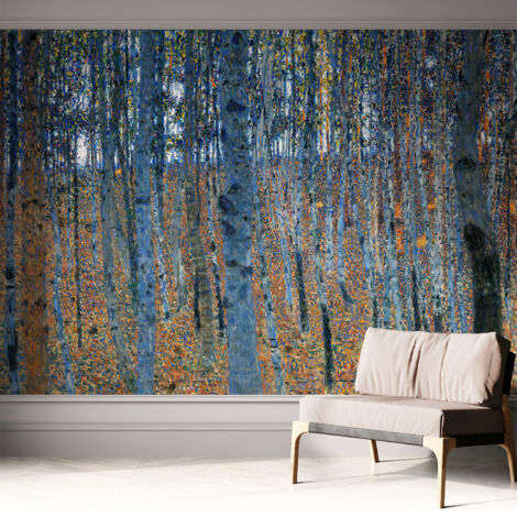 Carta da parati autoadesiva - Fotomurale adesivo - design elegante - stile moderno - Foresta di betulle 312x219 cm