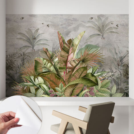 Carta da parati autoadesiva - Fotomurale adesivo - design elegante - stile moderno - Giungla esotica 104x70 cm