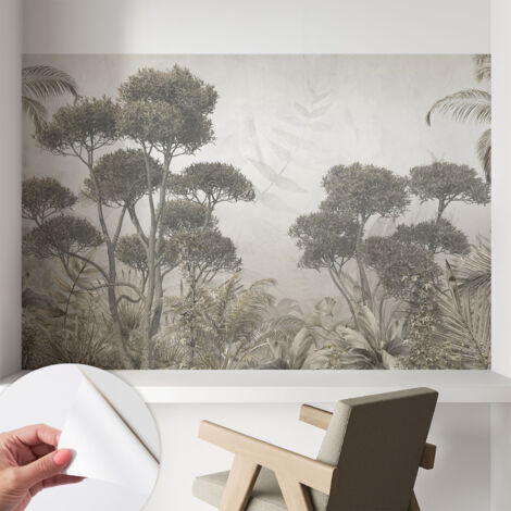 Carta da parati autoadesiva - Fotomurale adesivo - design elegante - stile moderno - Giungla tropicale 104x70 cm