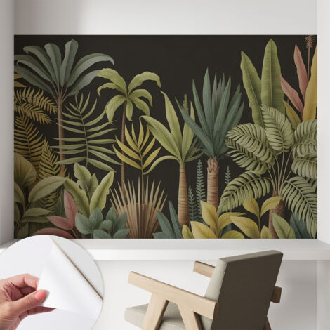 Carta da parati autoadesiva - Fotomurale adesivo - design elegante - stile moderno - Giungla tropicale 104x70 cm