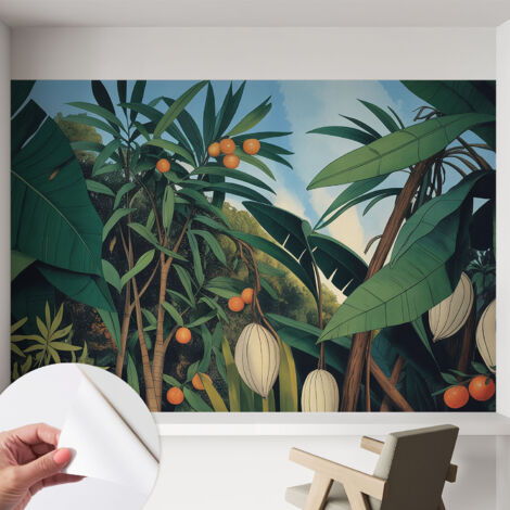Carta da parati autoadesiva - Fotomurale adesivo - design elegante - stile moderno - Giungla tropicale 152x104 cm