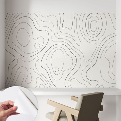 Carta da parati autoadesiva - Fotomurale adesivo - design elegante - stile moderno - Linee fluide 104x70 cm