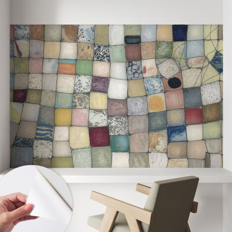 Carta da parati autoadesiva - Fotomurale adesivo - design elegante - stile moderno - Mosaico colorato 104x70 cm