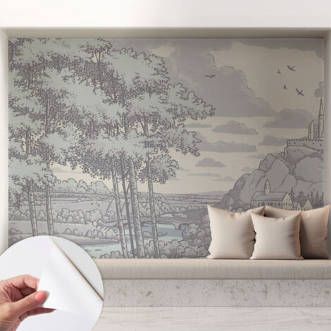 Carta da parati autoadesiva - Fotomurale adesivo - design elegante - stile moderno - Paesaggio fiabesco 208x146 cm