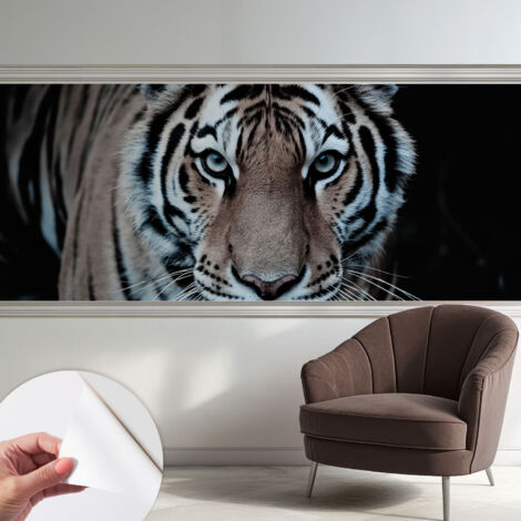 Carta da parati autoadesiva - Fotomurale adesivo - design elegante - stile moderno - Ritratto di tigre 250x104 cm