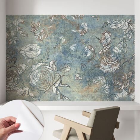 Carta da parati autoadesiva - Fotomurale adesivo - design elegante - stile moderno - Rose romantiche 104x70 cm