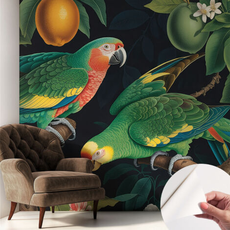 Carta da parati autoadesiva - Fotomurale adesivo - soggiorno moderno - resistente - Avventura tropicale 250x250 cm