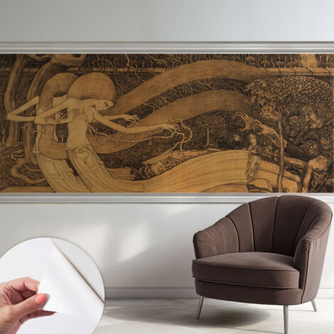 Carta da parati autoadesiva - Fotomurale adesivo - soggiorno moderno - resistente - Figure surreali 250x104 cm