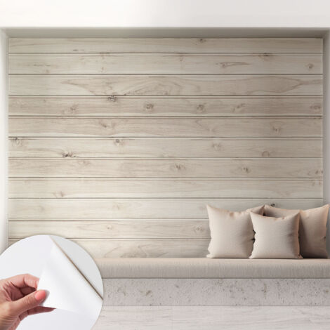 Carta da parati autoadesiva - Fotomurale adesivo - soggiorno moderno - resistente - Legno naturale 208x146 cm