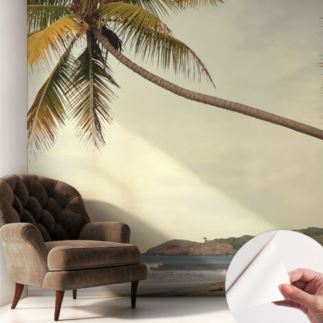Carta da parati autoadesiva - Fotomurale adesivo - soggiorno moderno - resistente - Paesaggio tropicale 250x250 cm