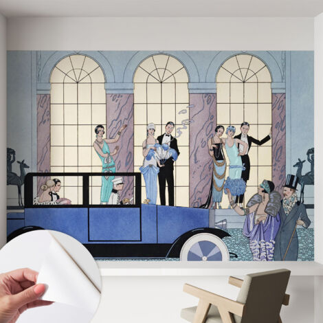 Carta da parati autoadesiva - fotomurale - alta qualità - per la cucina - camera da letto - Art déco 152x104 cm