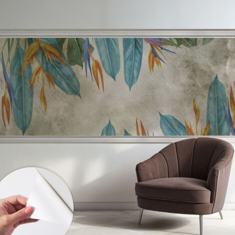 Carta da parati autoadesiva - fotomurale - alta qualità - per la cucina - camera da letto - Fiori tropicali 250x104 cm
