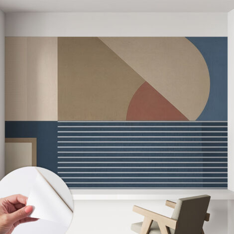 Carta da parati autoadesiva - fotomurale - alta qualità - per la cucina - camera da letto - Geometria armoniosa 152x104 cm