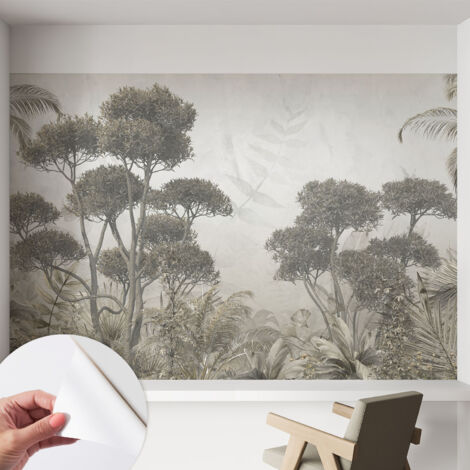 Carta da parati autoadesiva - fotomurale - alta qualità - per la cucina - camera da letto - Giungla tropicale 152x104 cm
