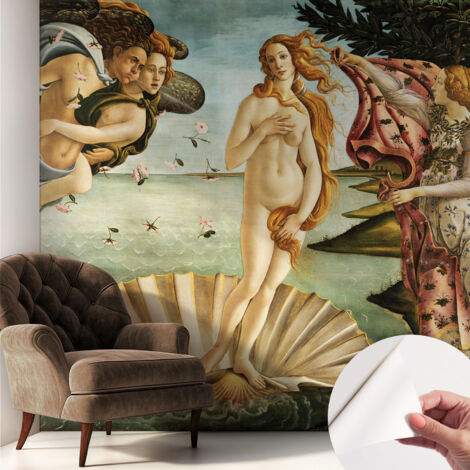 Carta da parati autoadesiva - fotomurale - alta qualità - per la cucina - camera da letto - La nascita di Venere 250x250 cm