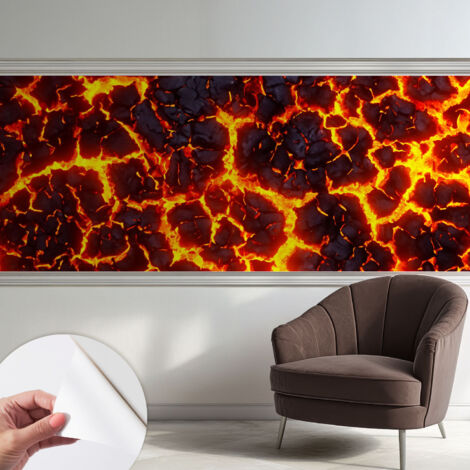 Carta da parati autoadesiva - fotomurale - alta qualità - per la cucina - camera da letto - Magma potente 250x104 cm