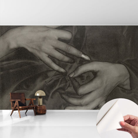 Carta da parati autoadesiva - fotomurale - alta qualità - per la cucina - camera da letto - Mani in tessuto 416x254 cm