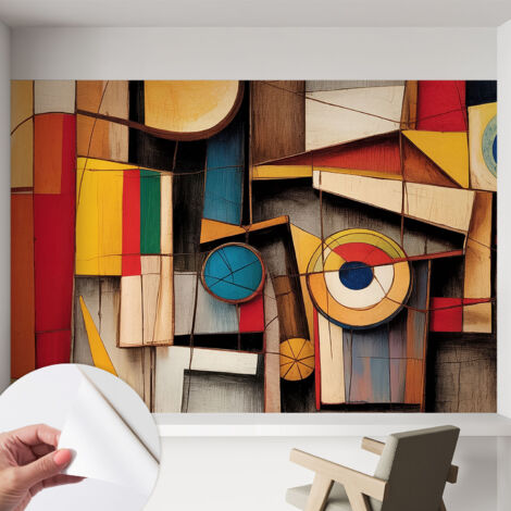 Carta da parati autoadesiva - fotomurale - alta qualità - per la cucina - camera da letto - Motivi geometrici 152x104 cm