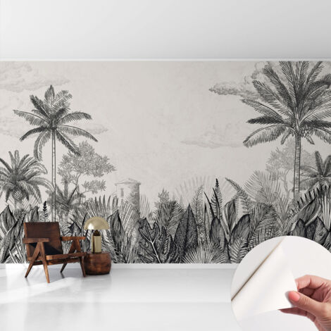 Carta da parati autoadesiva - fotomurale - alta qualità - per la cucina - camera da letto - Scenario tropicale 416x254 cm