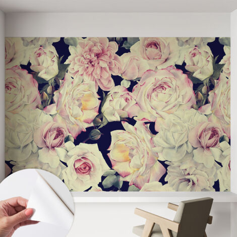 Carta da parati autoadesiva - fotomurale - decorazione parete - murale - adesivo da muro - Bouquet floreale 152x104 cm