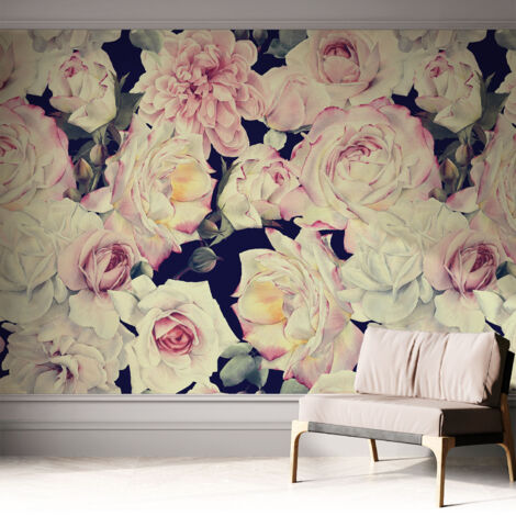 Carta da parati autoadesiva - fotomurale - decorazione parete - murale - adesivo da muro - Bouquet floreale 312x219 cm