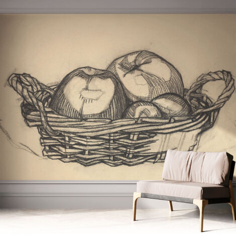 Carta da parati autoadesiva - fotomurale - decorazione parete - murale - adesivo da muro - Cesto di frutta 312x219 cm