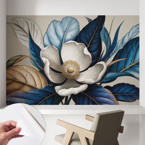 Carta da parati autoadesiva - fotomurale - decorazione parete - murale - adesivo da muro - Flora elegante 104x70 cm