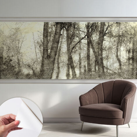 Carta da parati autoadesiva - fotomurale - decorazione parete - murale - adesivo da muro - Malinconia boschiva 250x104 cm