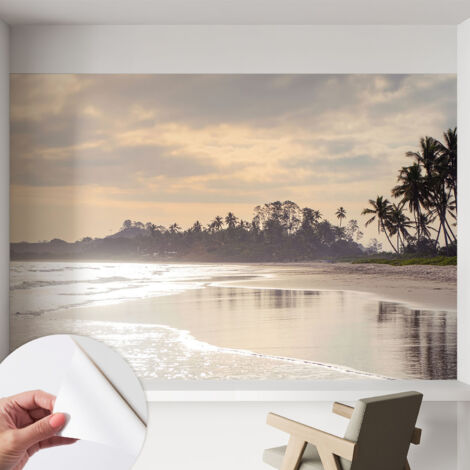 Carta da parati autoadesiva - fotomurale - decorazione parete - murale - adesivo da muro - Mattina sulla spiaggia 152x104 cm