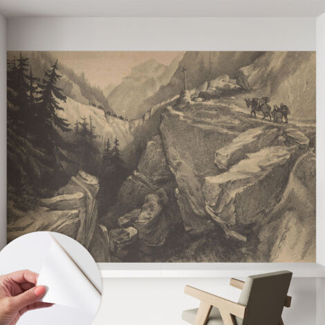 Carta da parati autoadesiva - fotomurale - decorazione parete - murale - adesivo da muro - Montagne pittoresche 152x104 cm