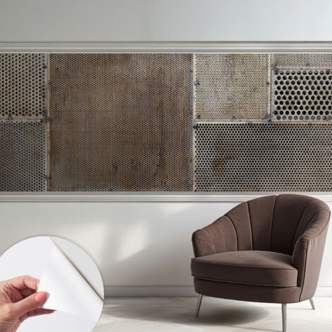 Carta da parati autoadesiva - fotomurale - decorazione parete - murale - adesivo da muro - Motivi metallici 250x104 cm